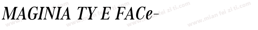MAGINIA TY E FACe字体转换